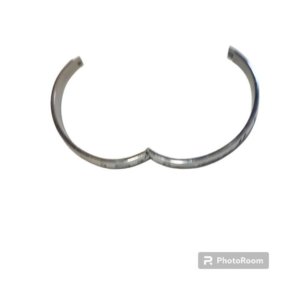 Sterling Silver Engraved Hinged Bracelet & 2 Silver Tone Bracelet - Picture 7 of 8